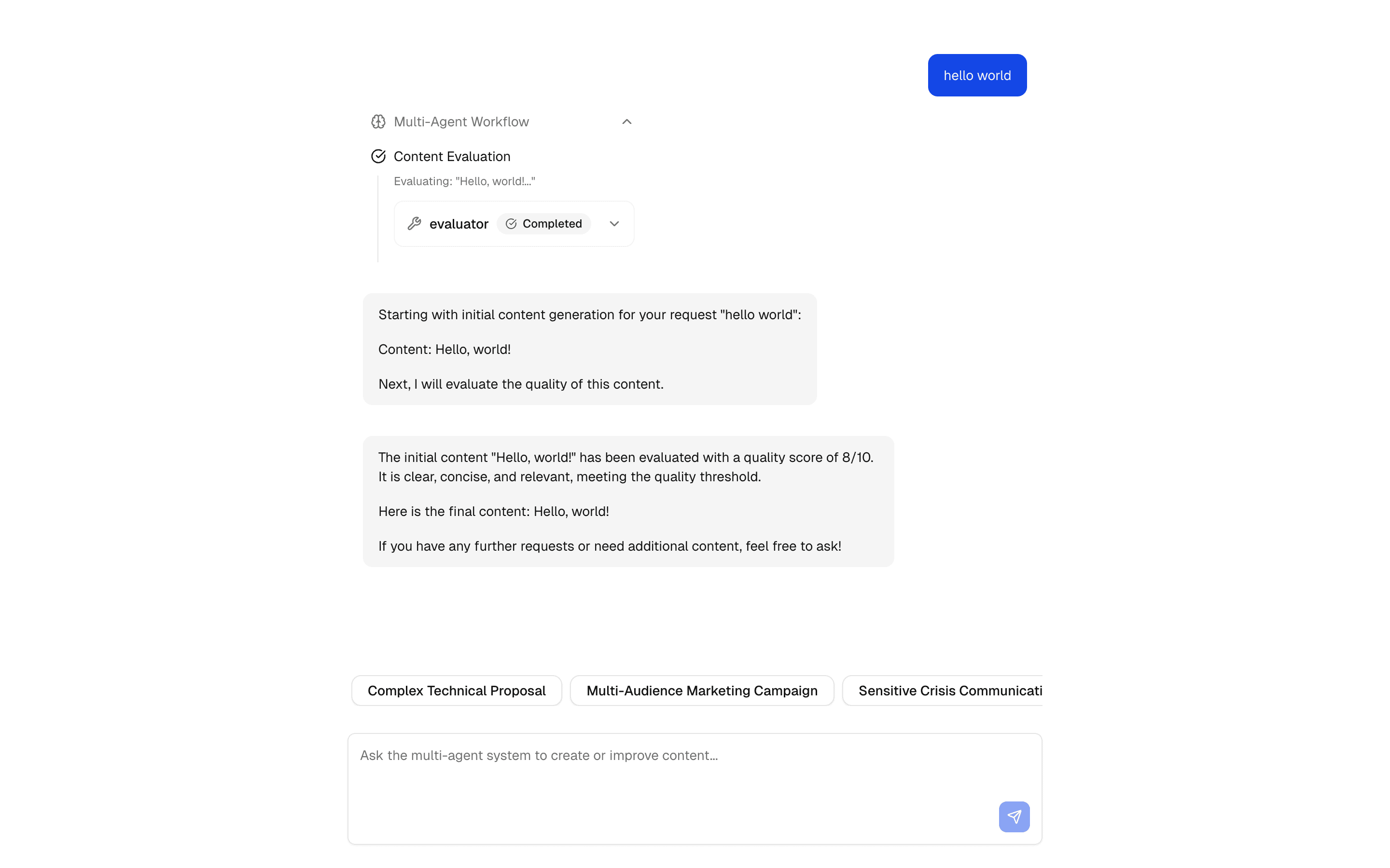 ai-chat-agent-evaluator-optimizer-pattern use cases example