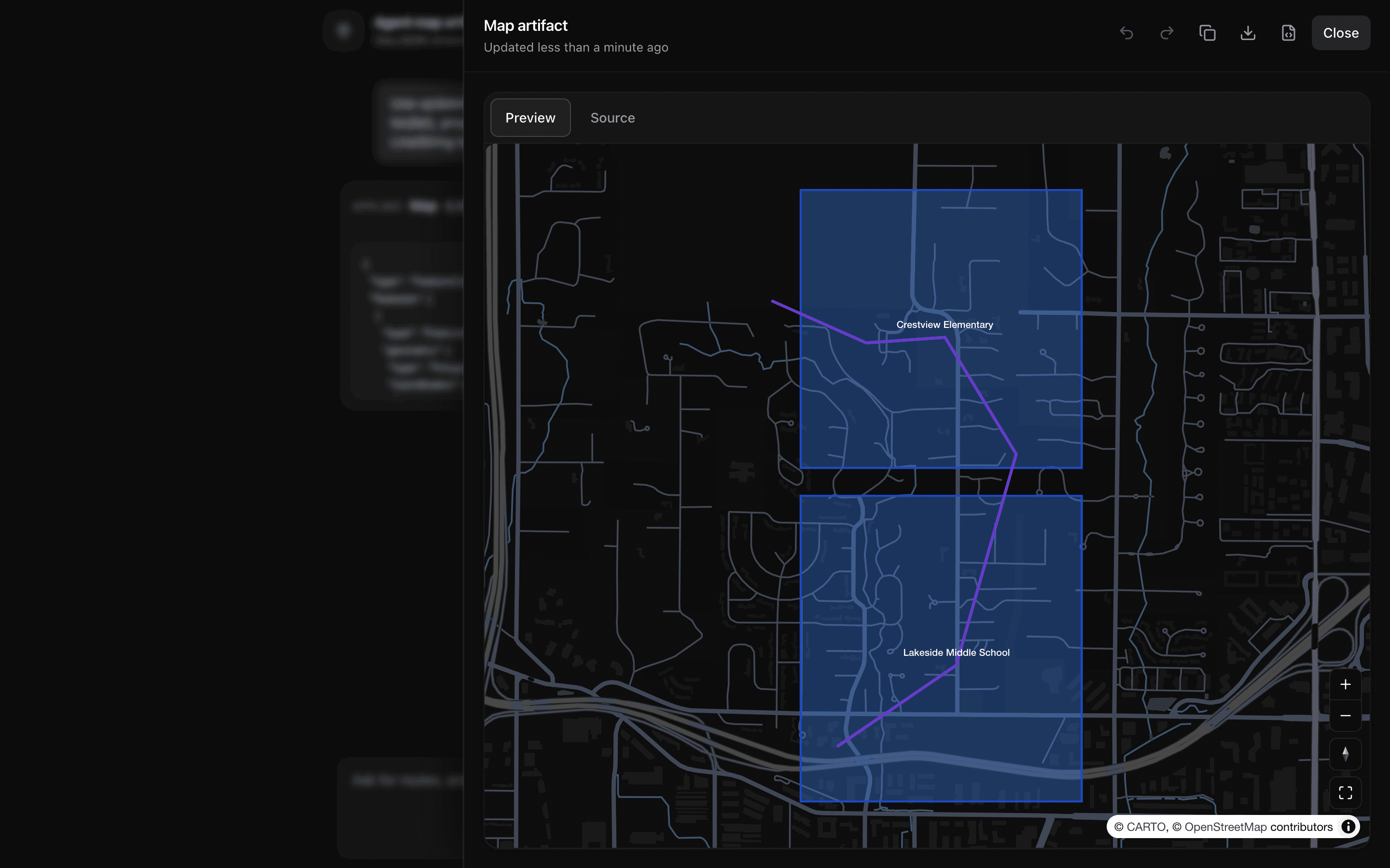 Agent Map Artifact preview