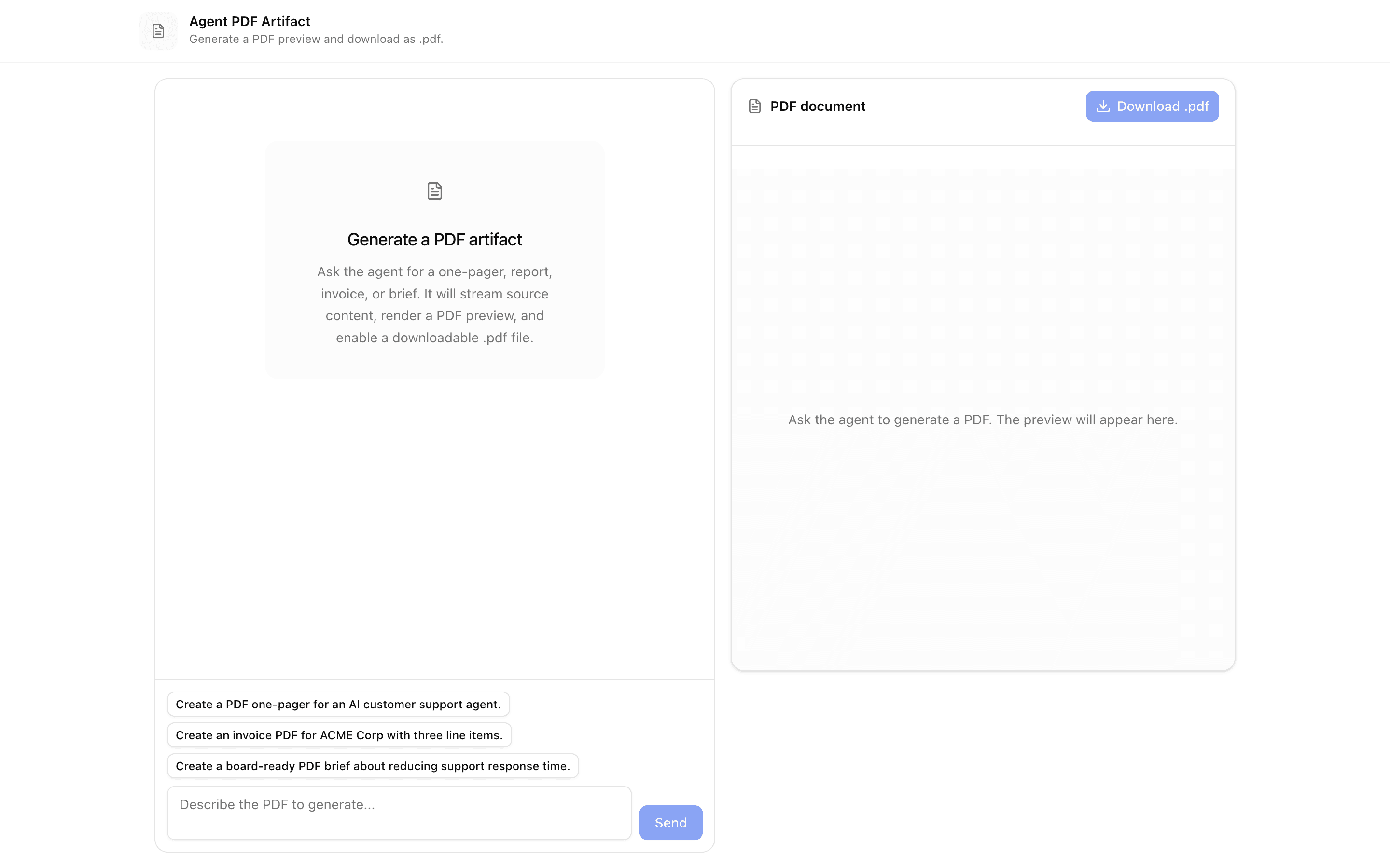 agent-pdf-artifact tools example
