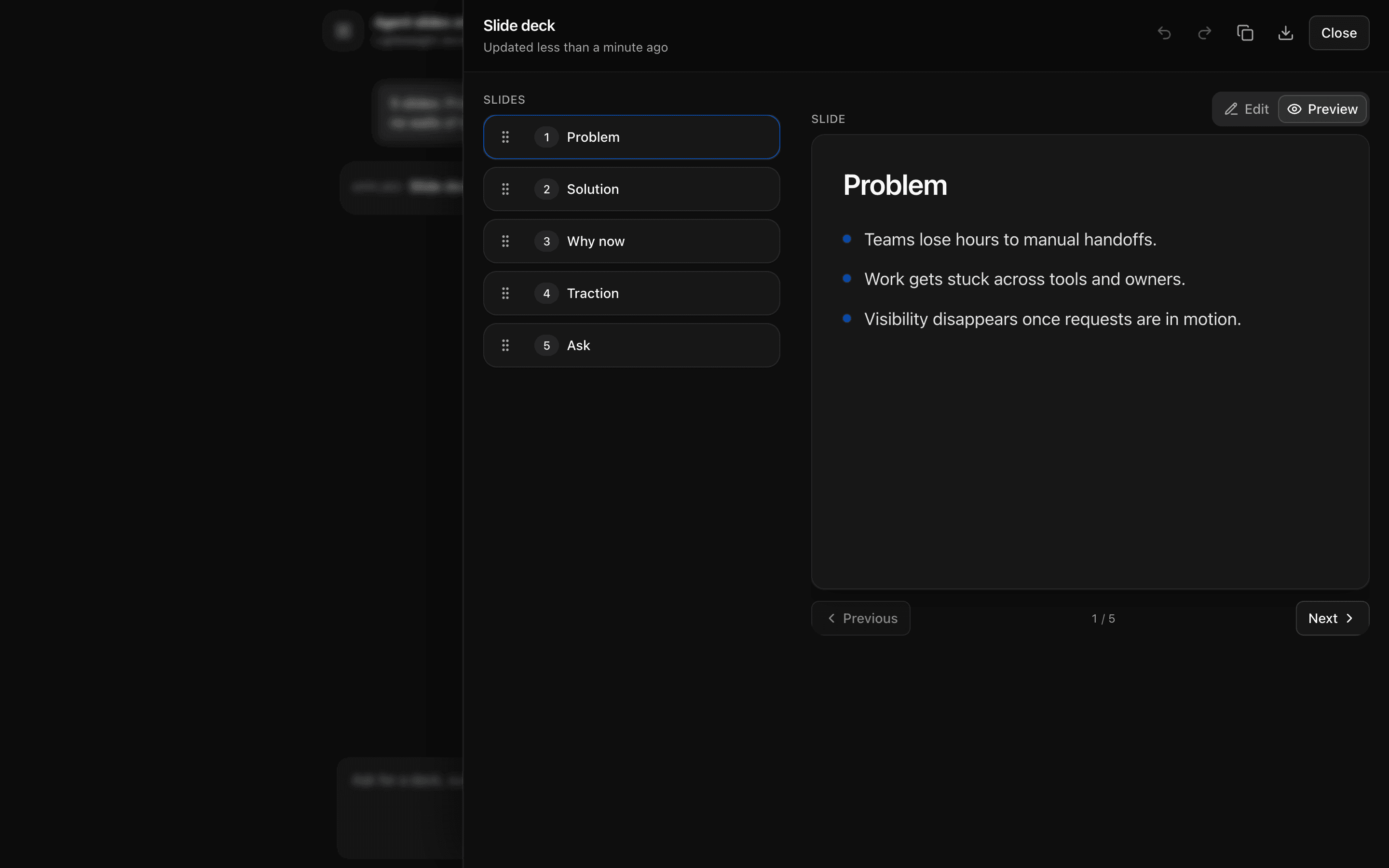 Agent Slides Artifact preview