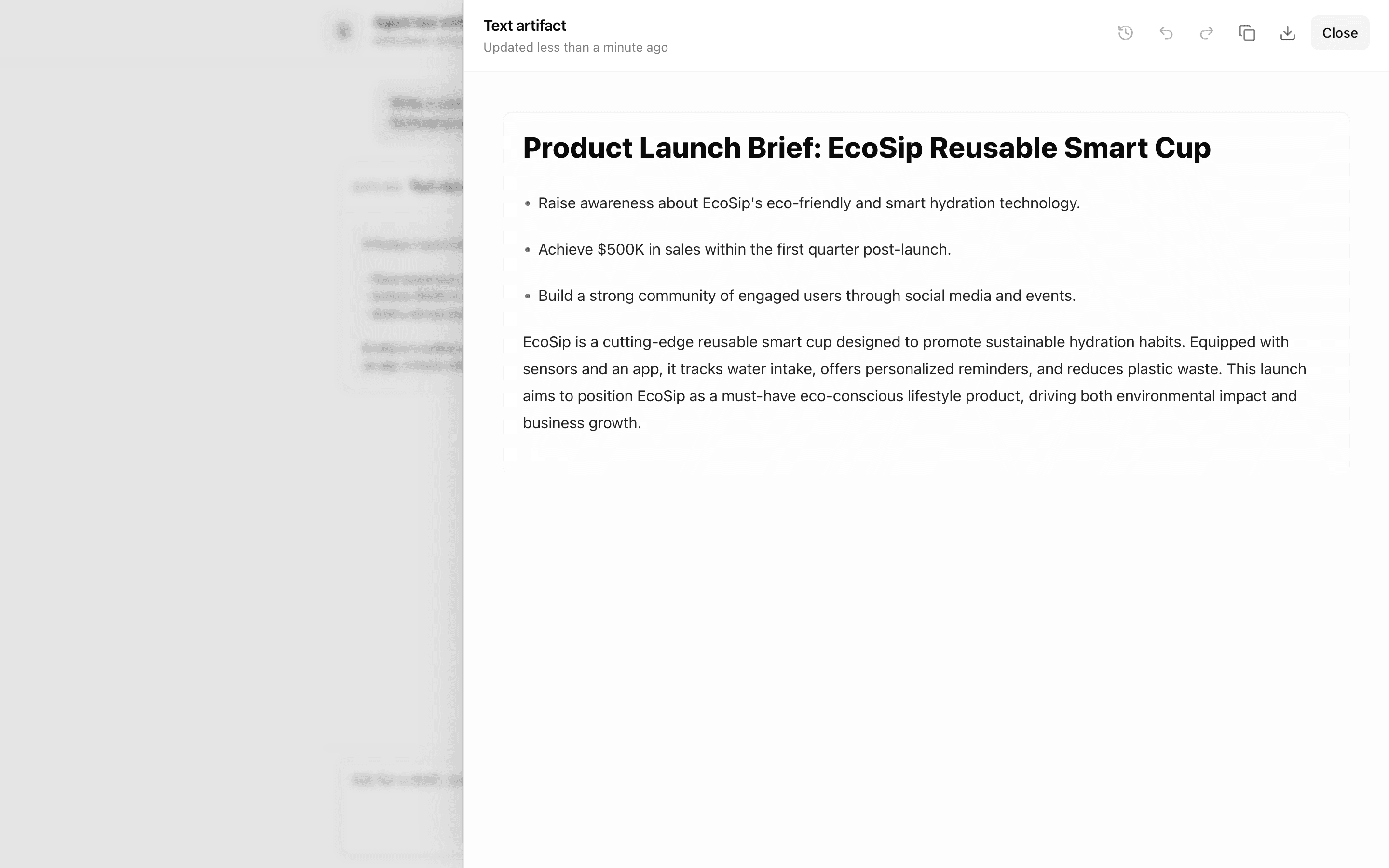 agent-text-artifact artifacts example
