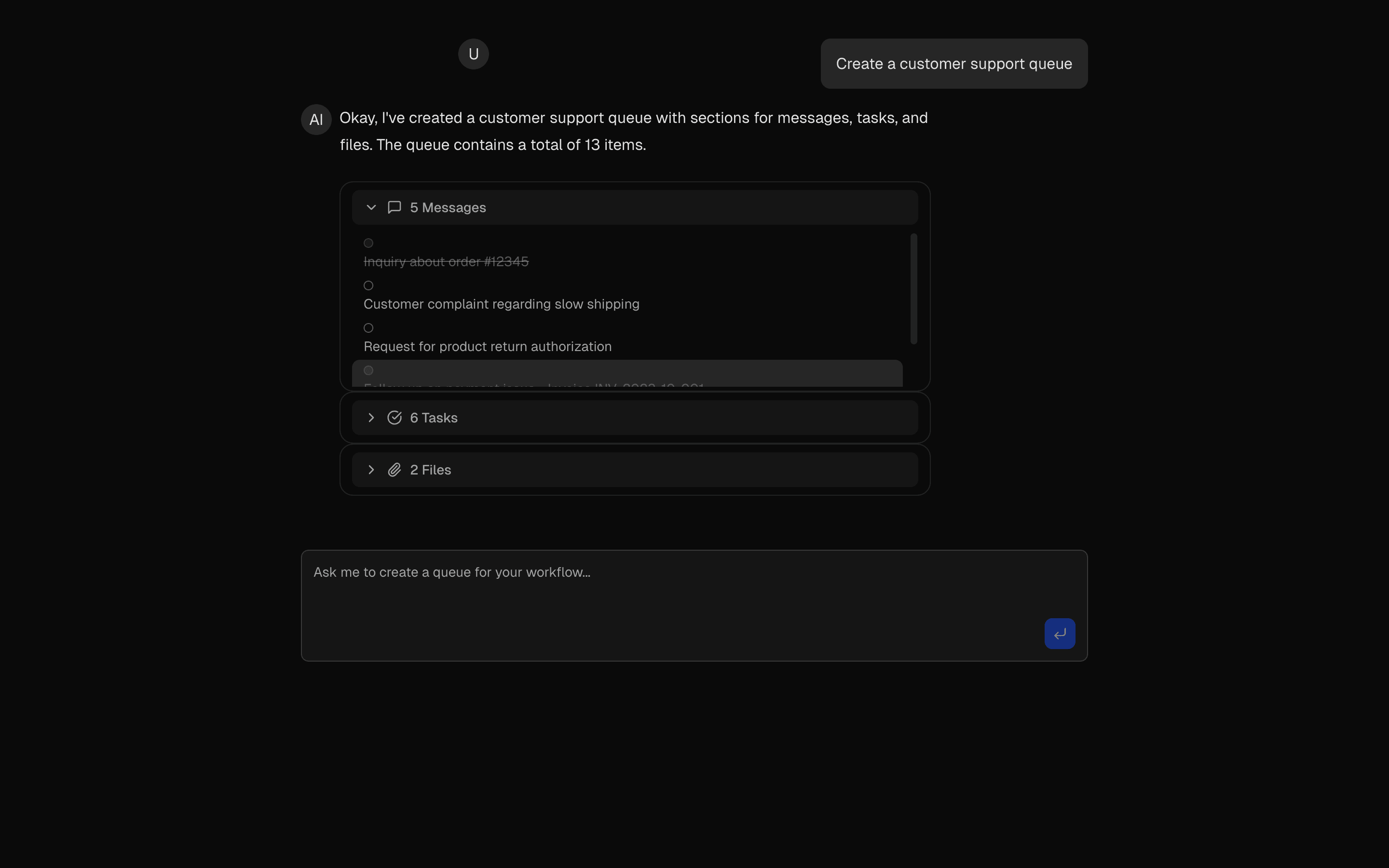 Queue preview