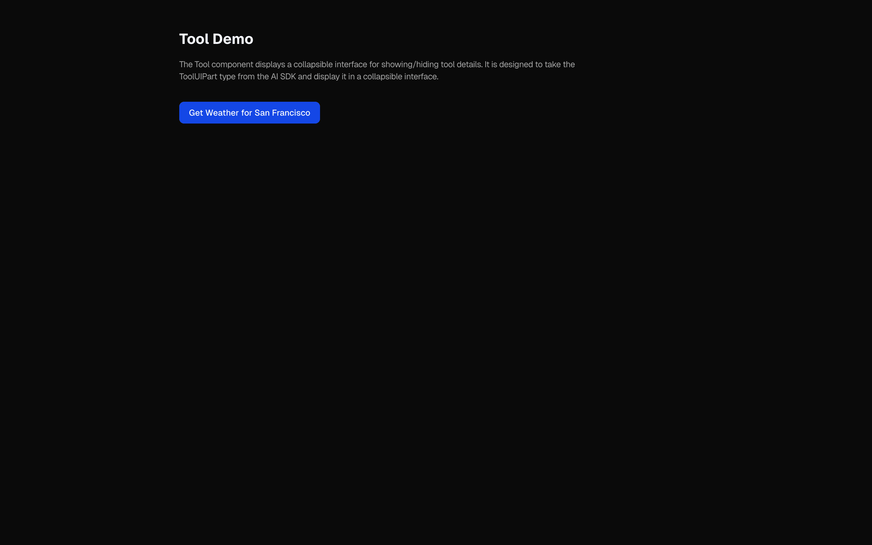Tool Execution preview