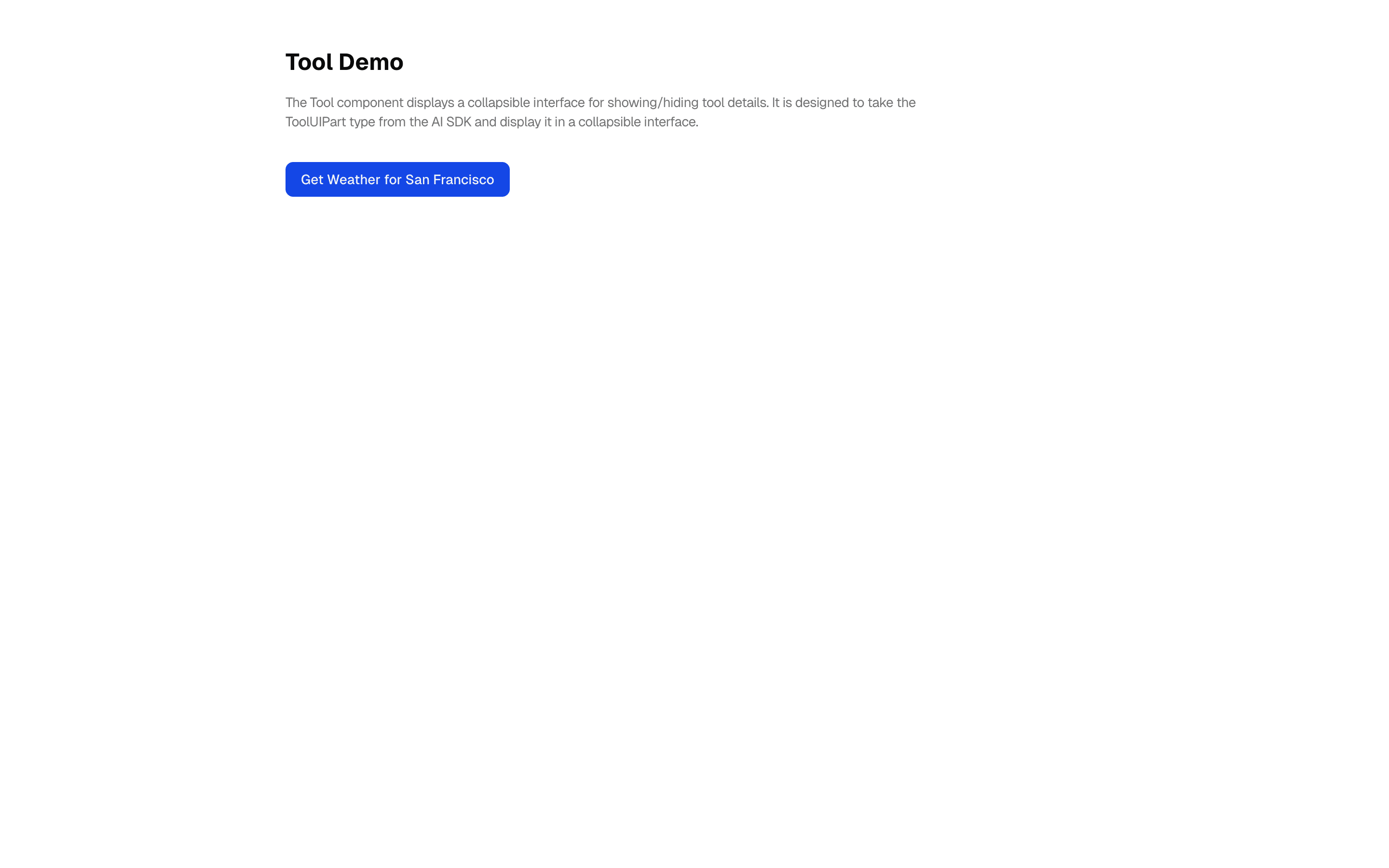 Tool Execution preview