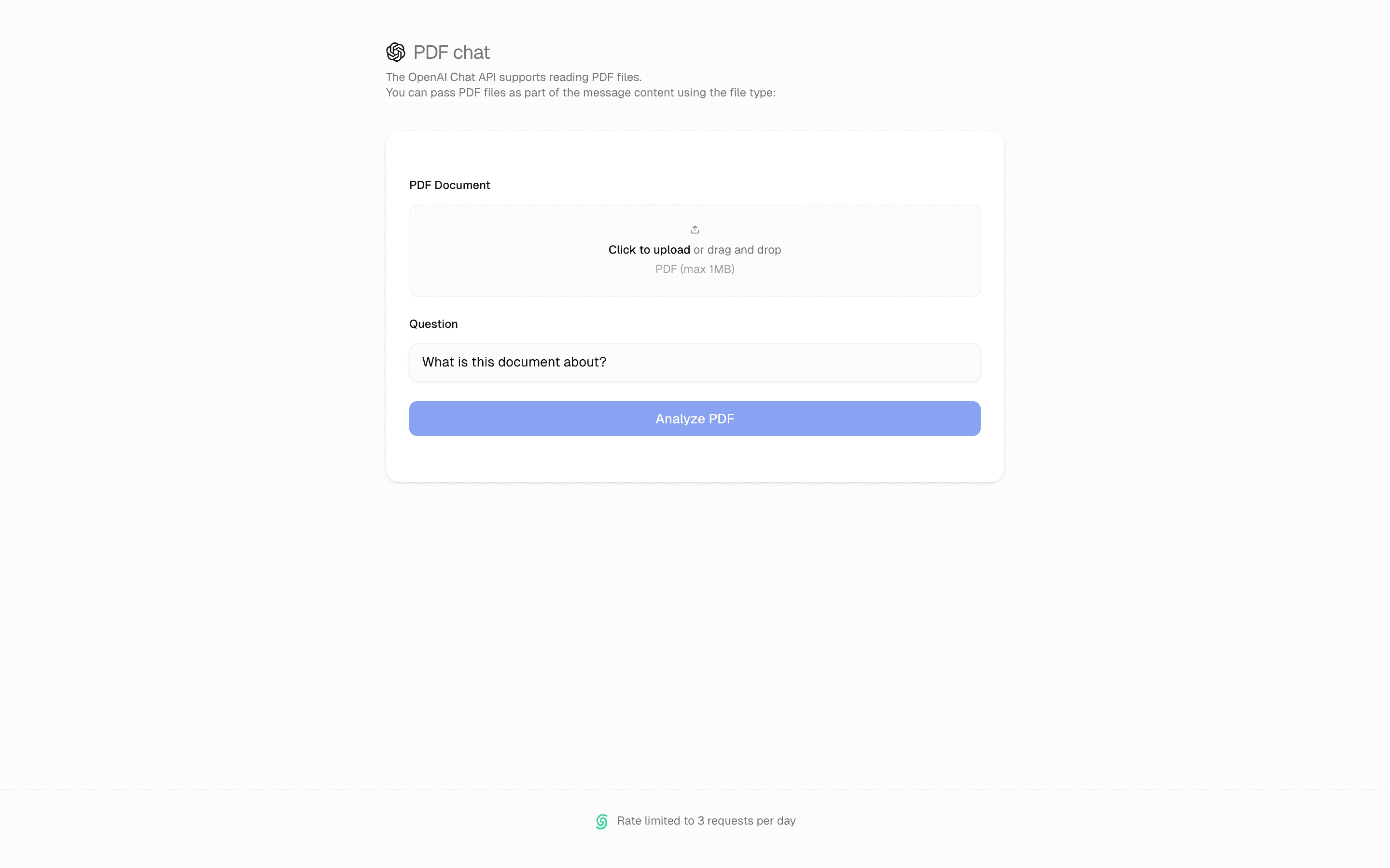 PDF Analysis Tool preview
