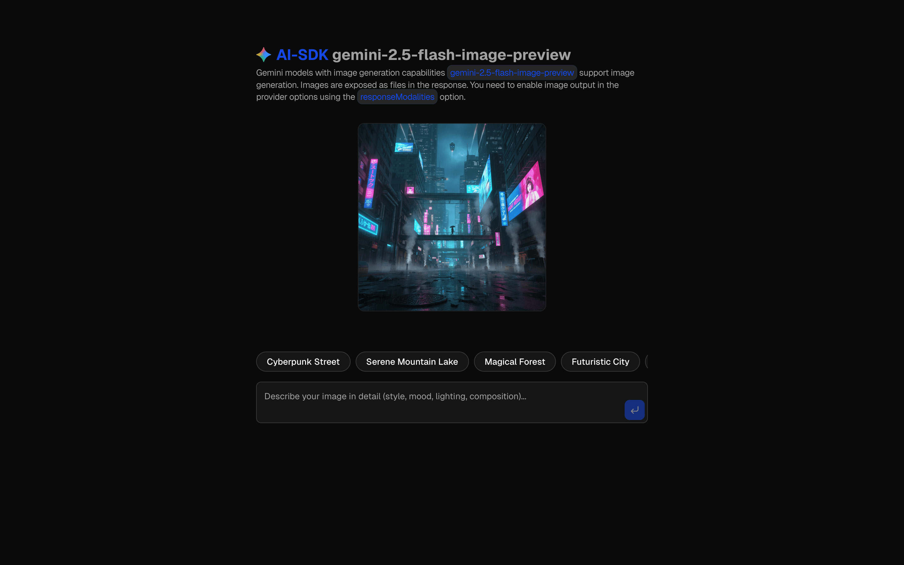 AI SDK Nano Banana Image preview