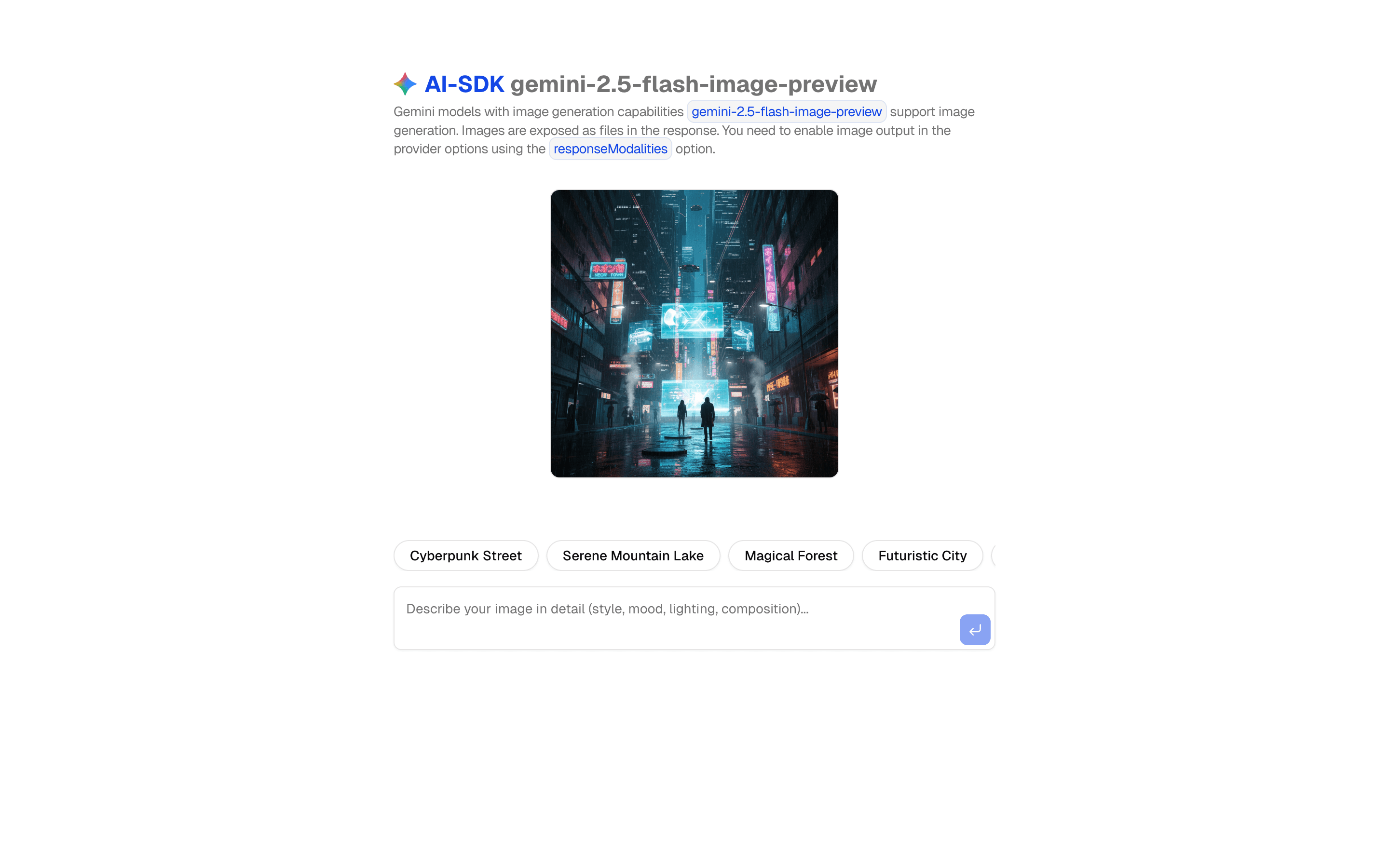 AI SDK Nano Banana Image preview