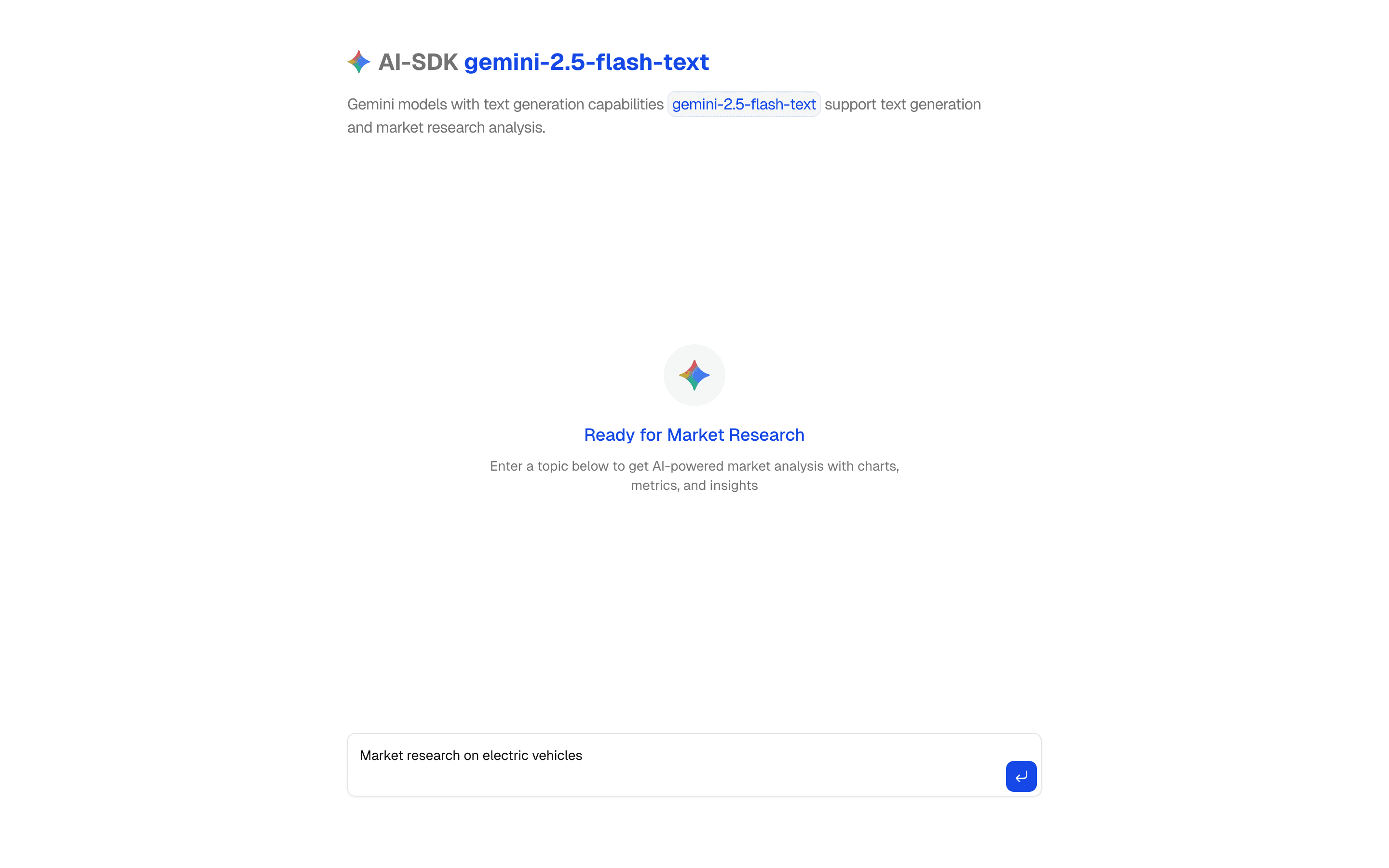 AI SDK Gemini Flash Text preview