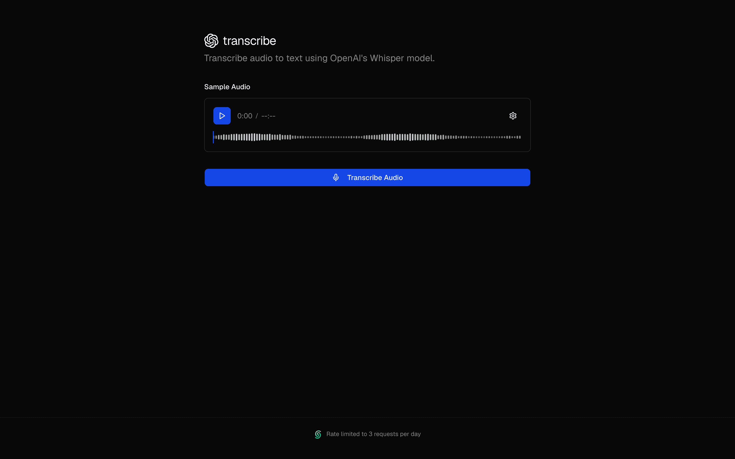 Transcribe Audio (OpenAI) preview