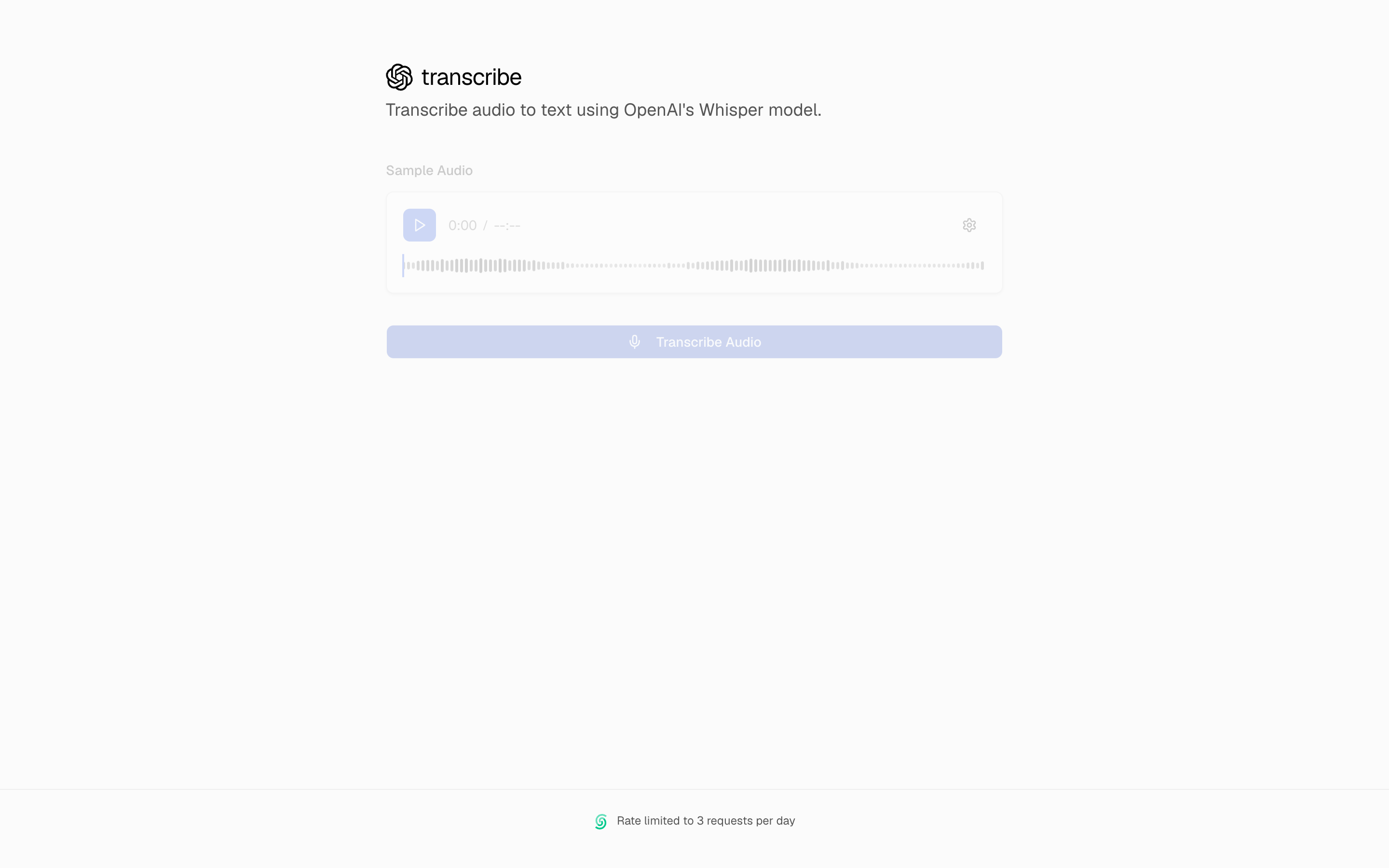 Transcribe Audio (OpenAI) preview