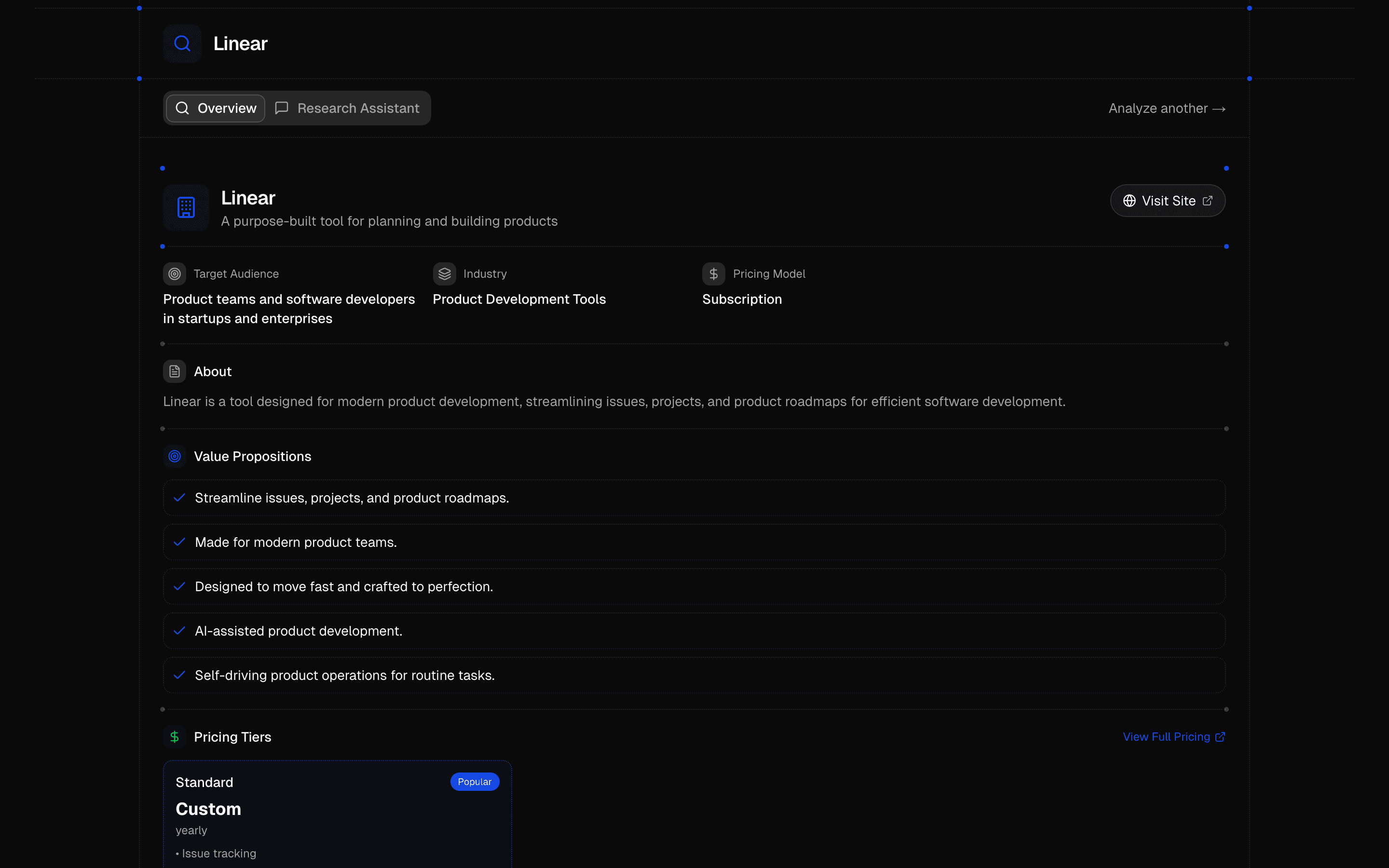Competitor Research Agent preview