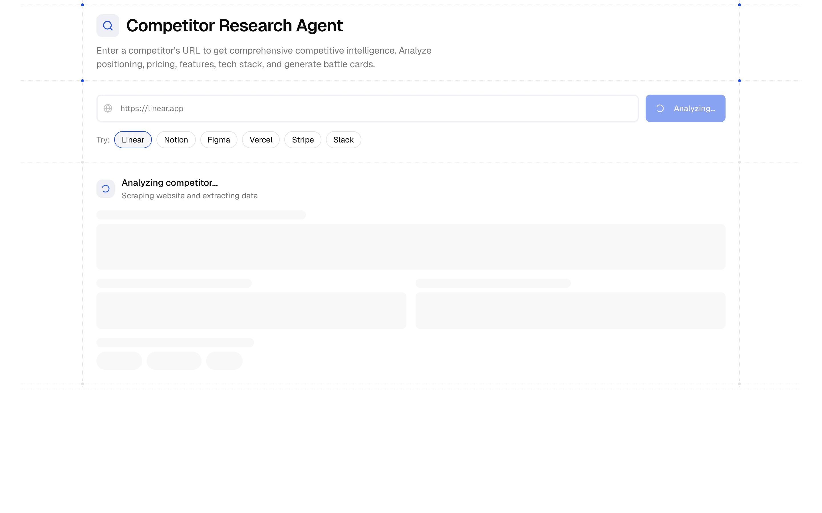 Competitor Research Agent preview