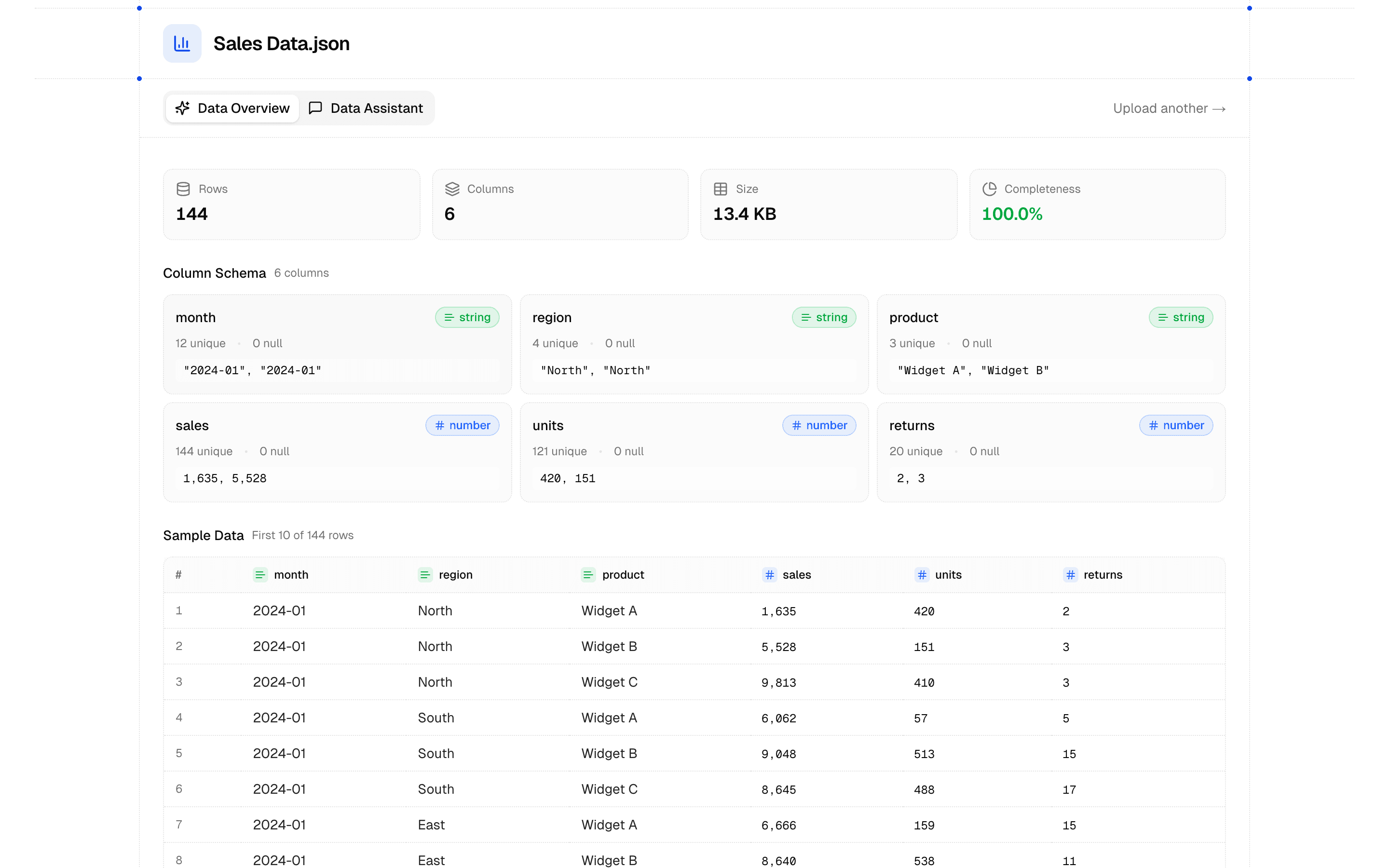 Data Analysis Agent preview