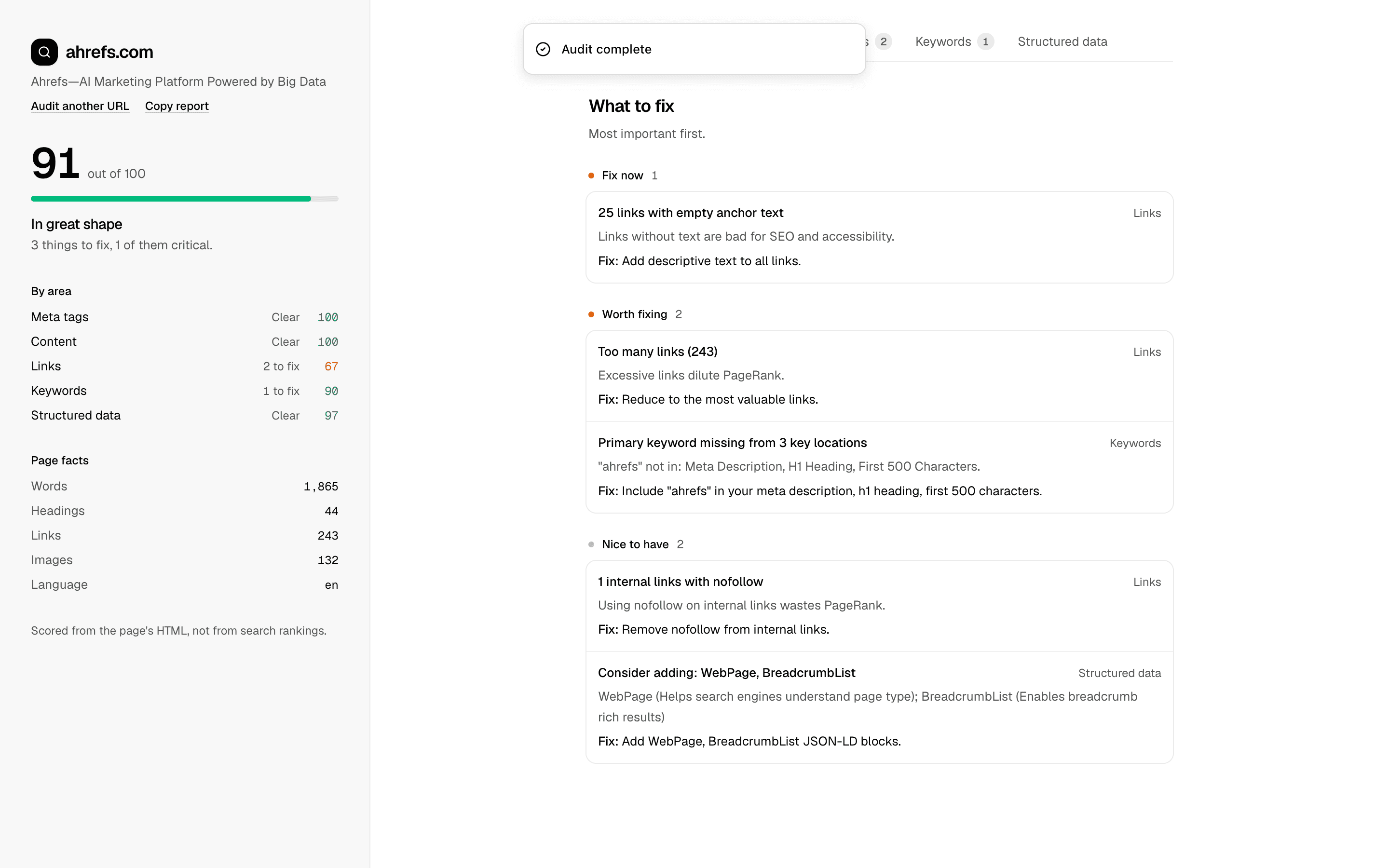 SEO Audit preview