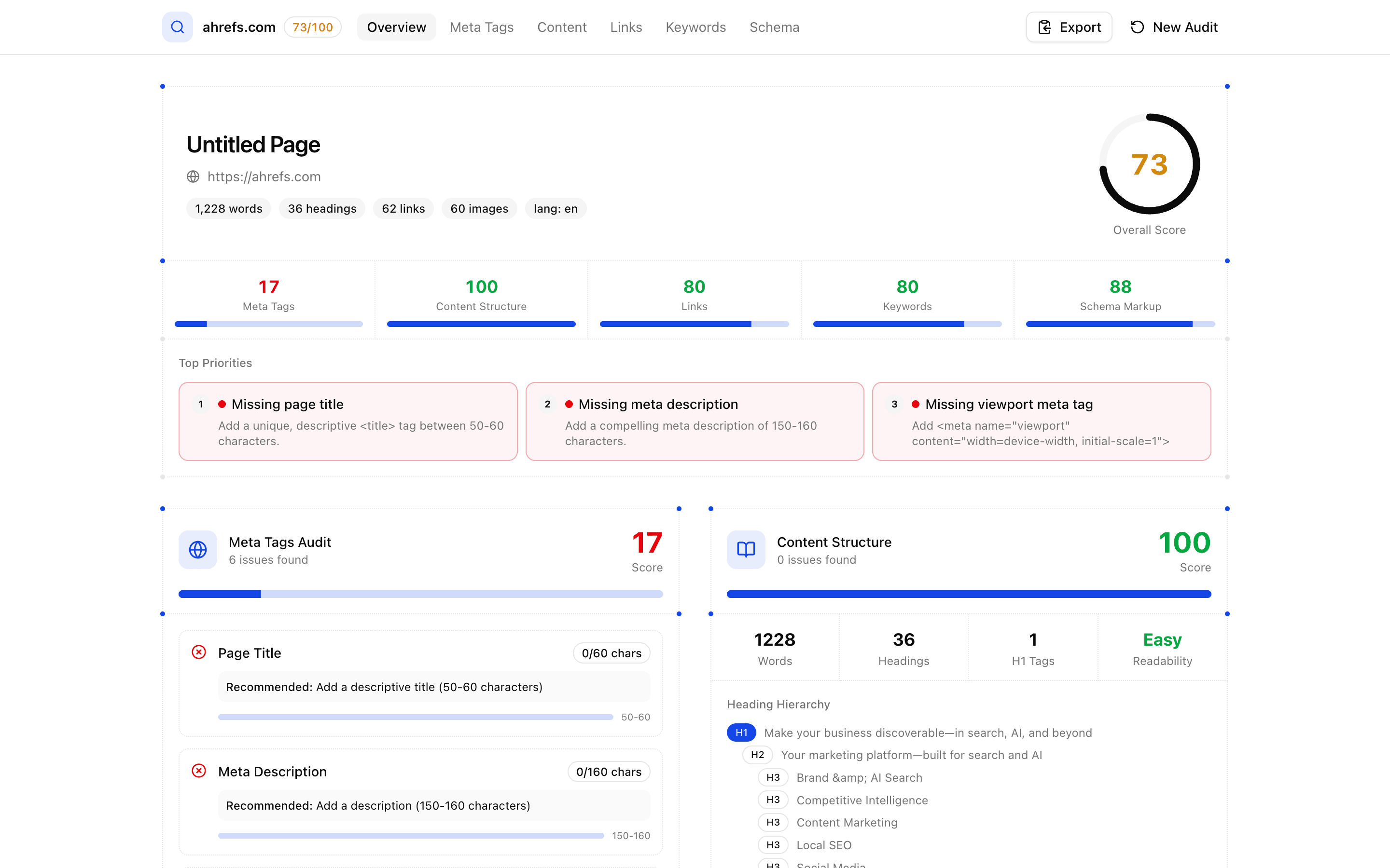 SEO Audit preview