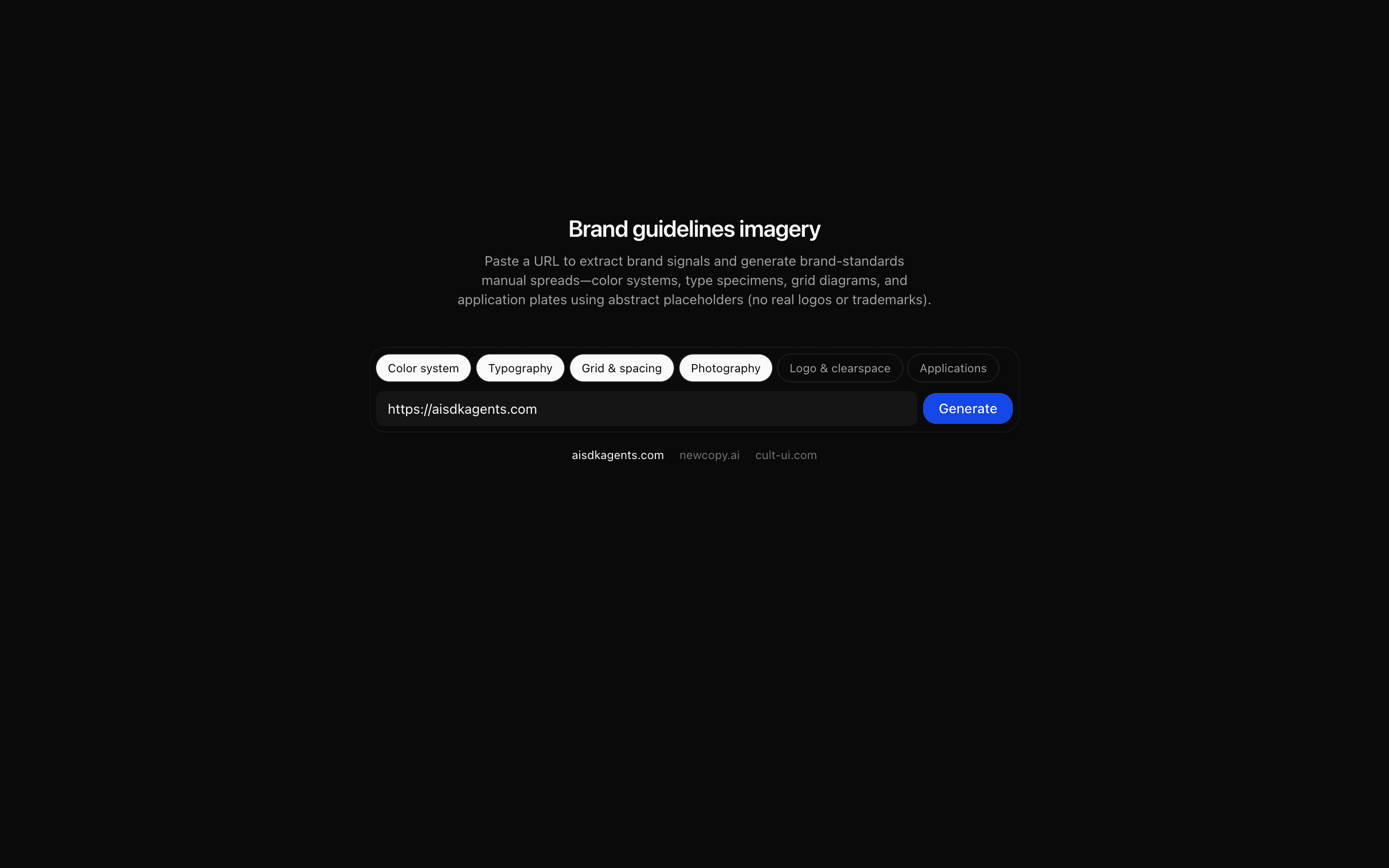 Brand Guidelines Image Generator preview