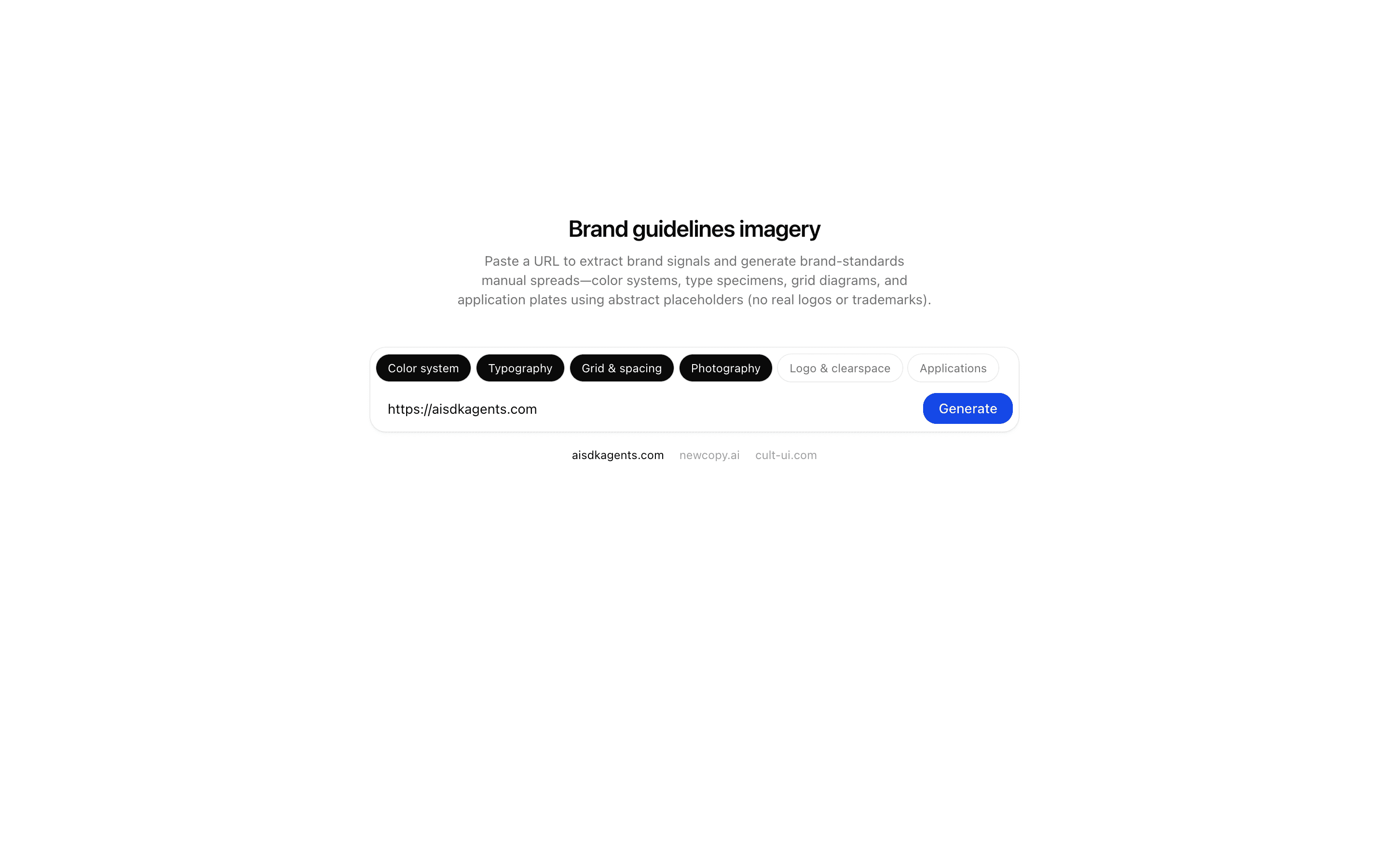 Brand Guidelines Image Generator preview