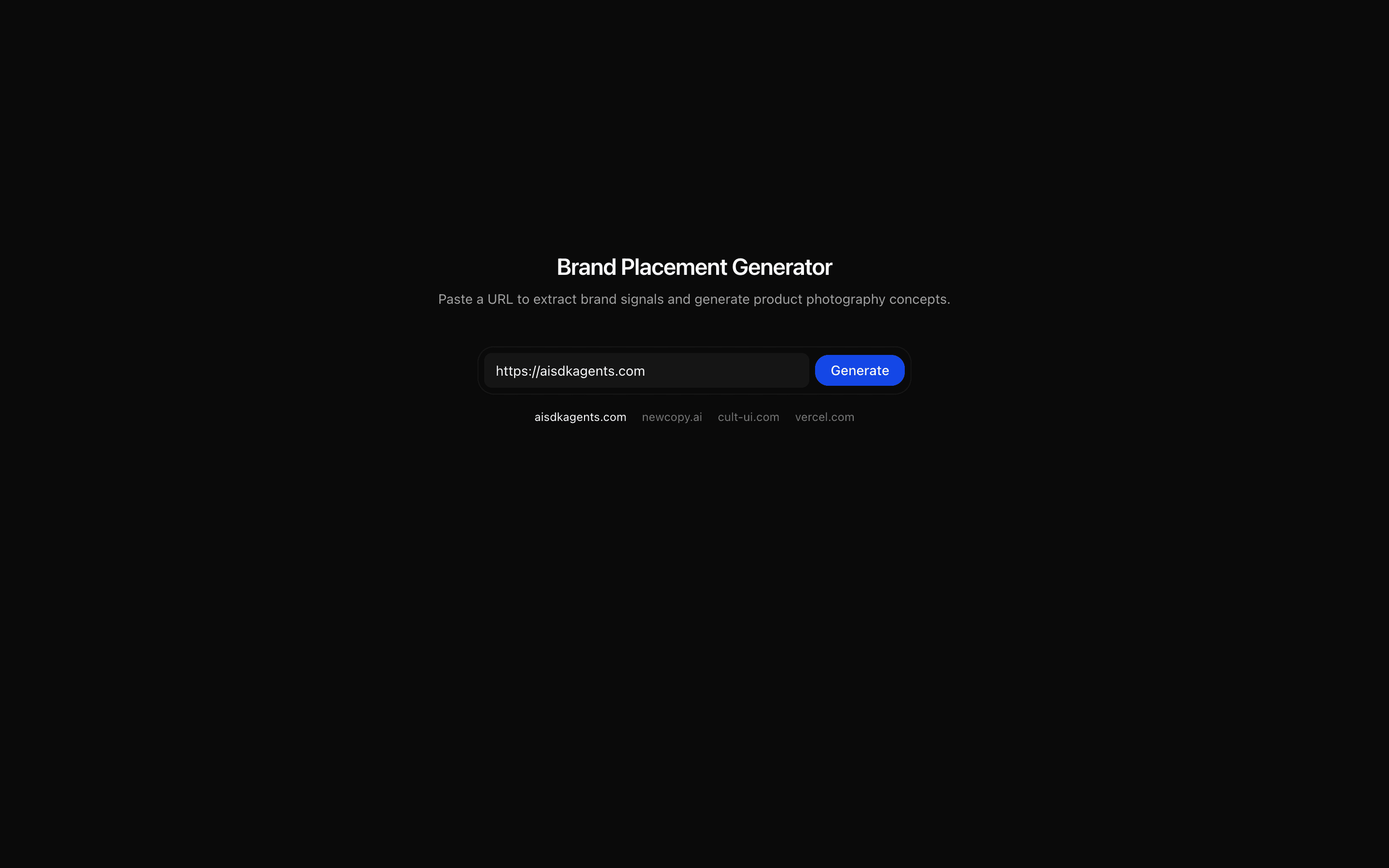 Brand Product Placement Generator preview