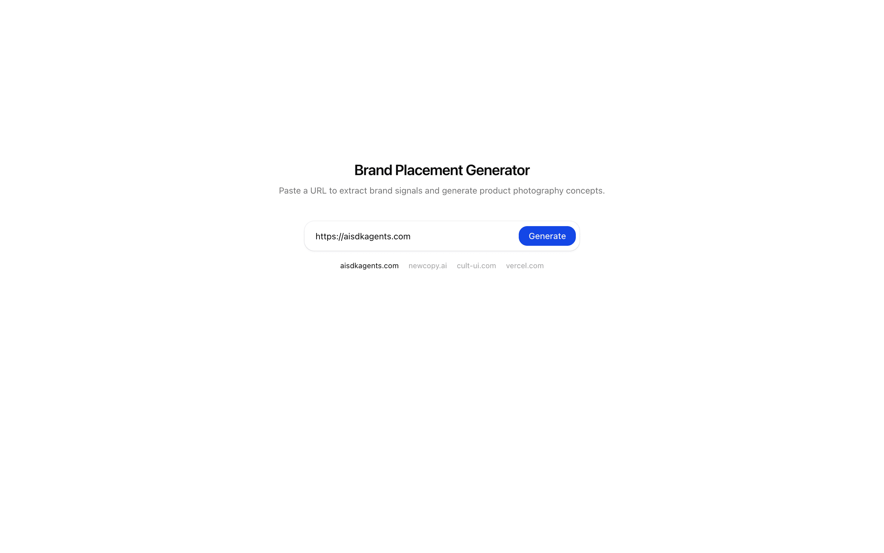 Brand Product Placement Generator preview