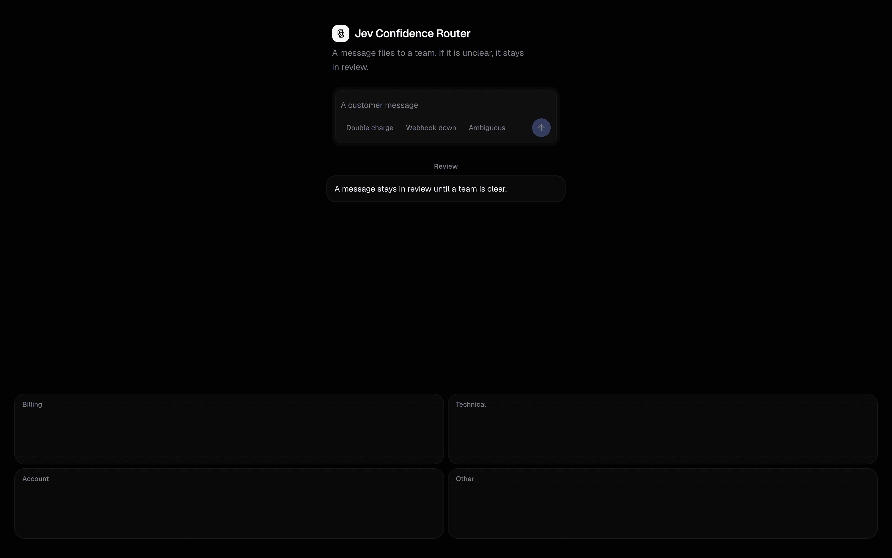 Jev Confidence Router preview