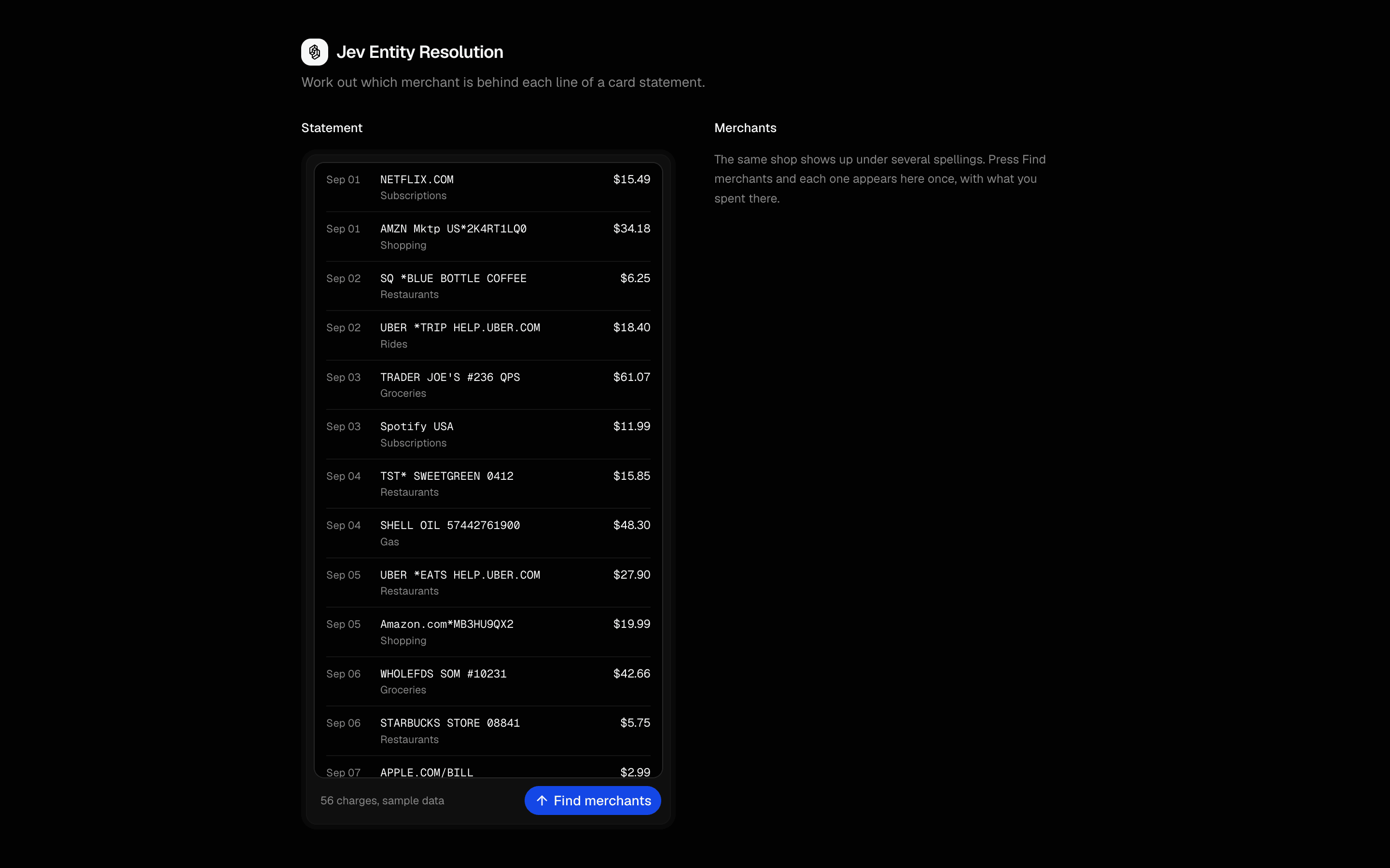 Jev Entity Resolution preview
