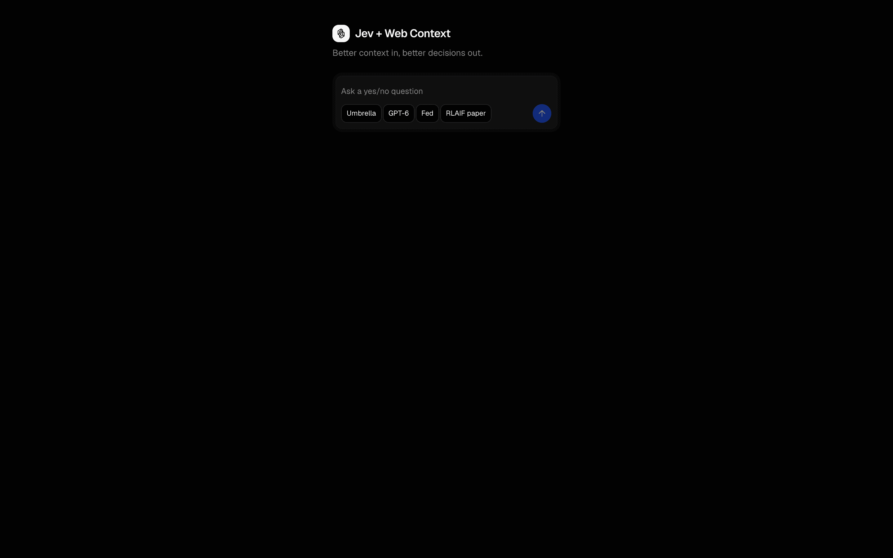 Jev + Web Context preview