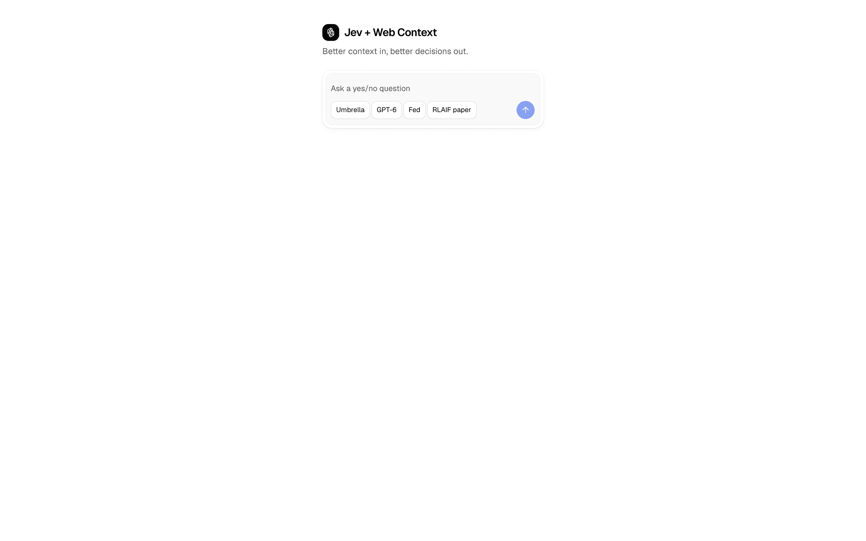 Jev + Web Context preview