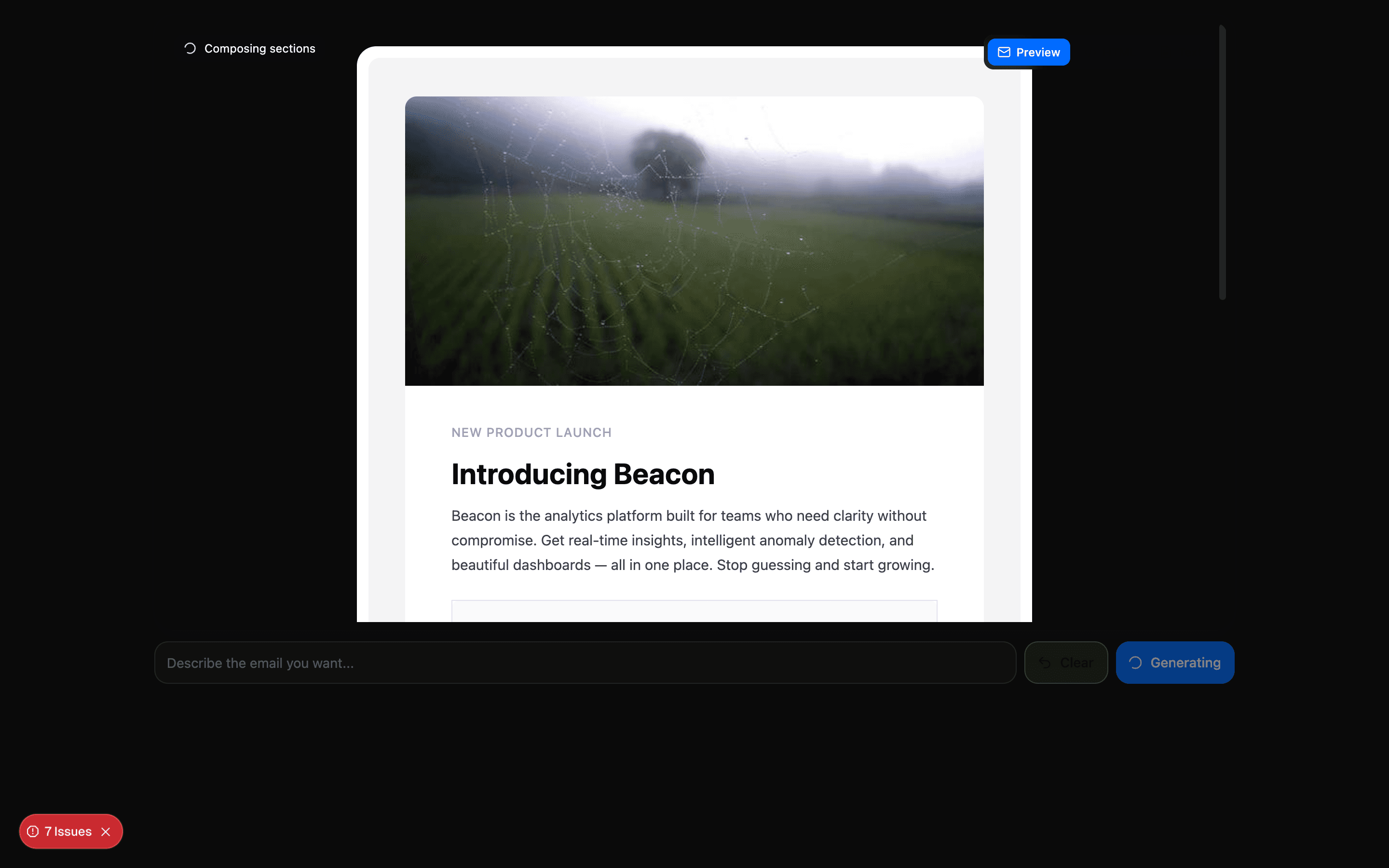 JSON Render Email preview