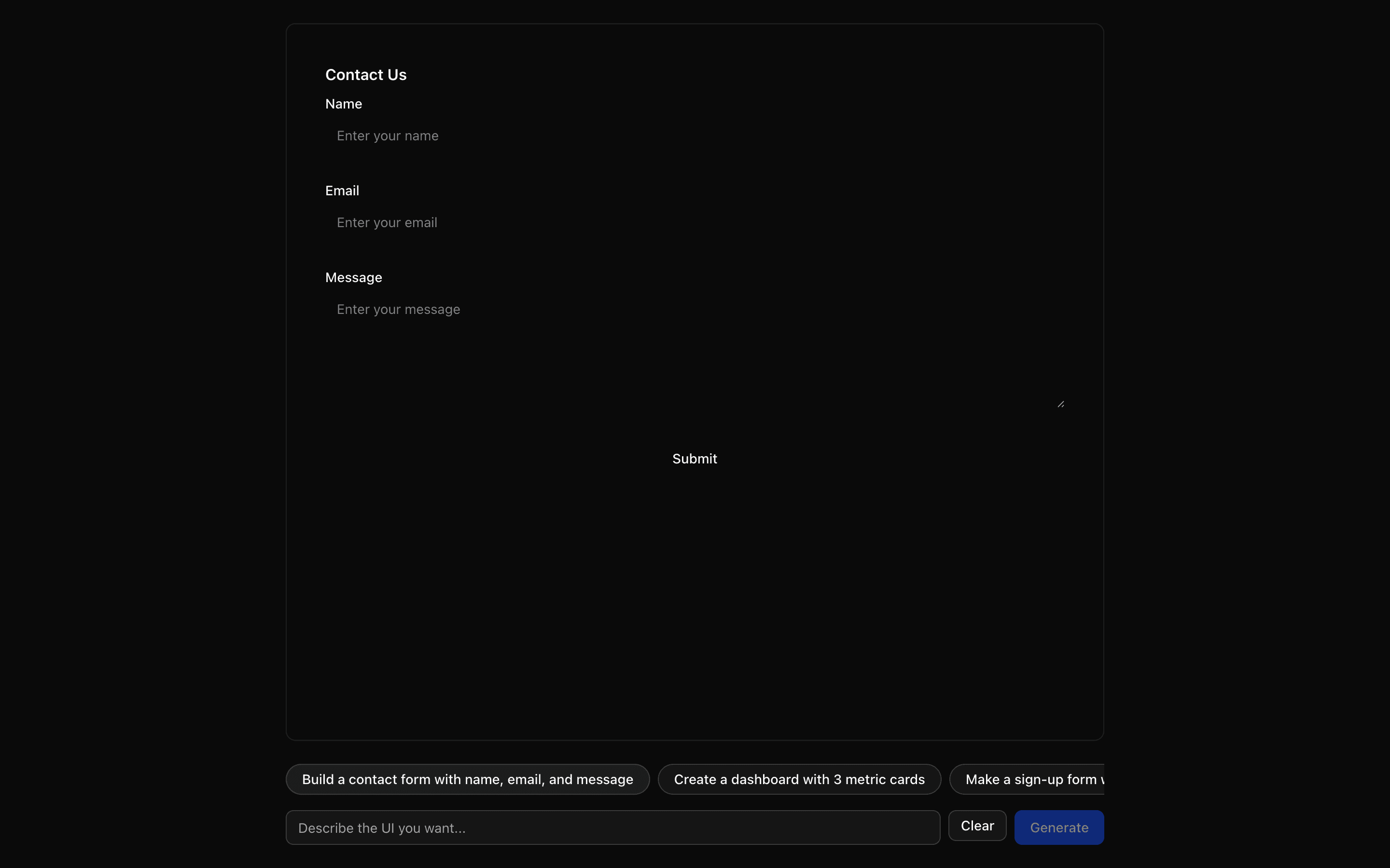 JSON Render React preview