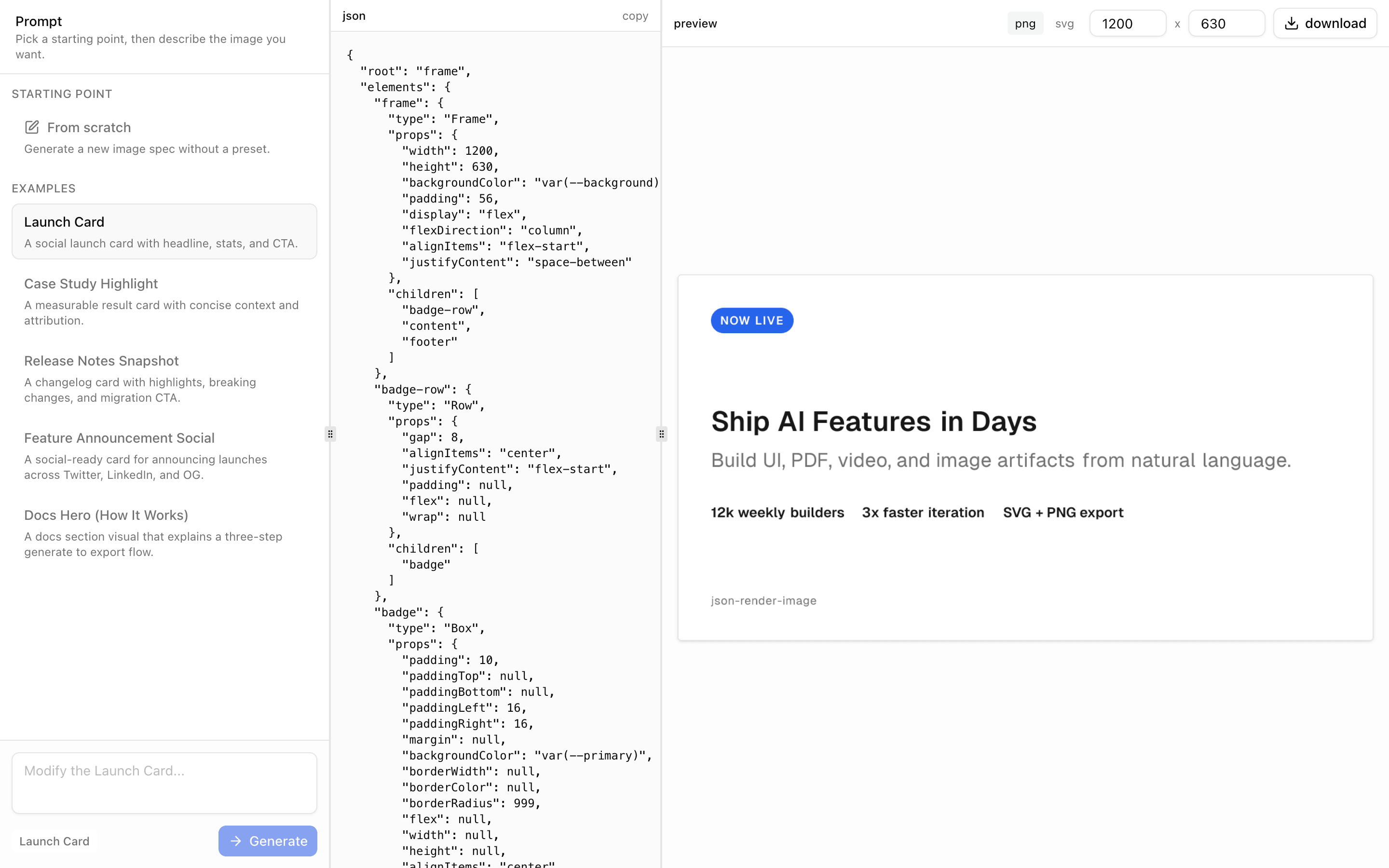 json-render-image tools example