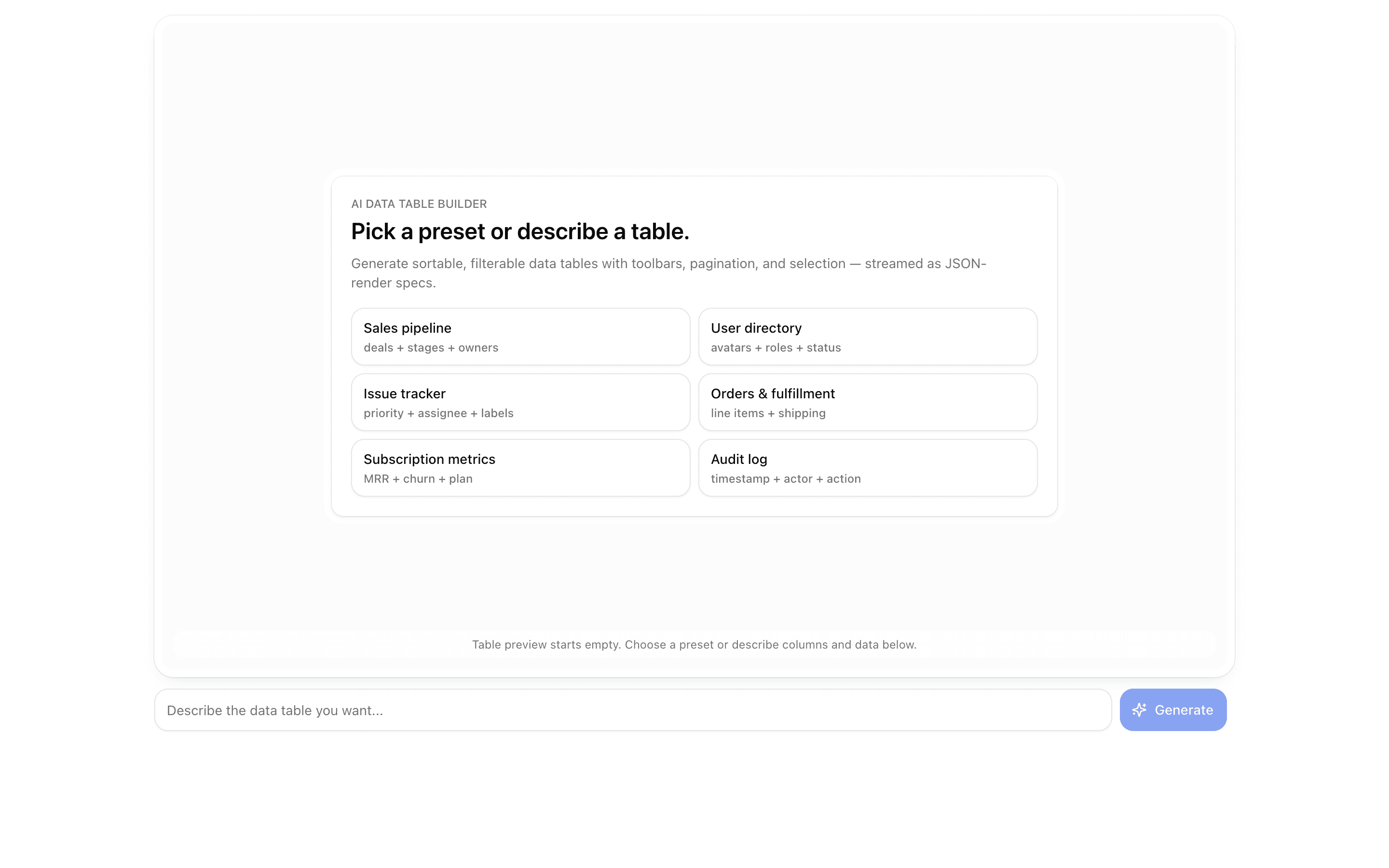 json-render-table tools example