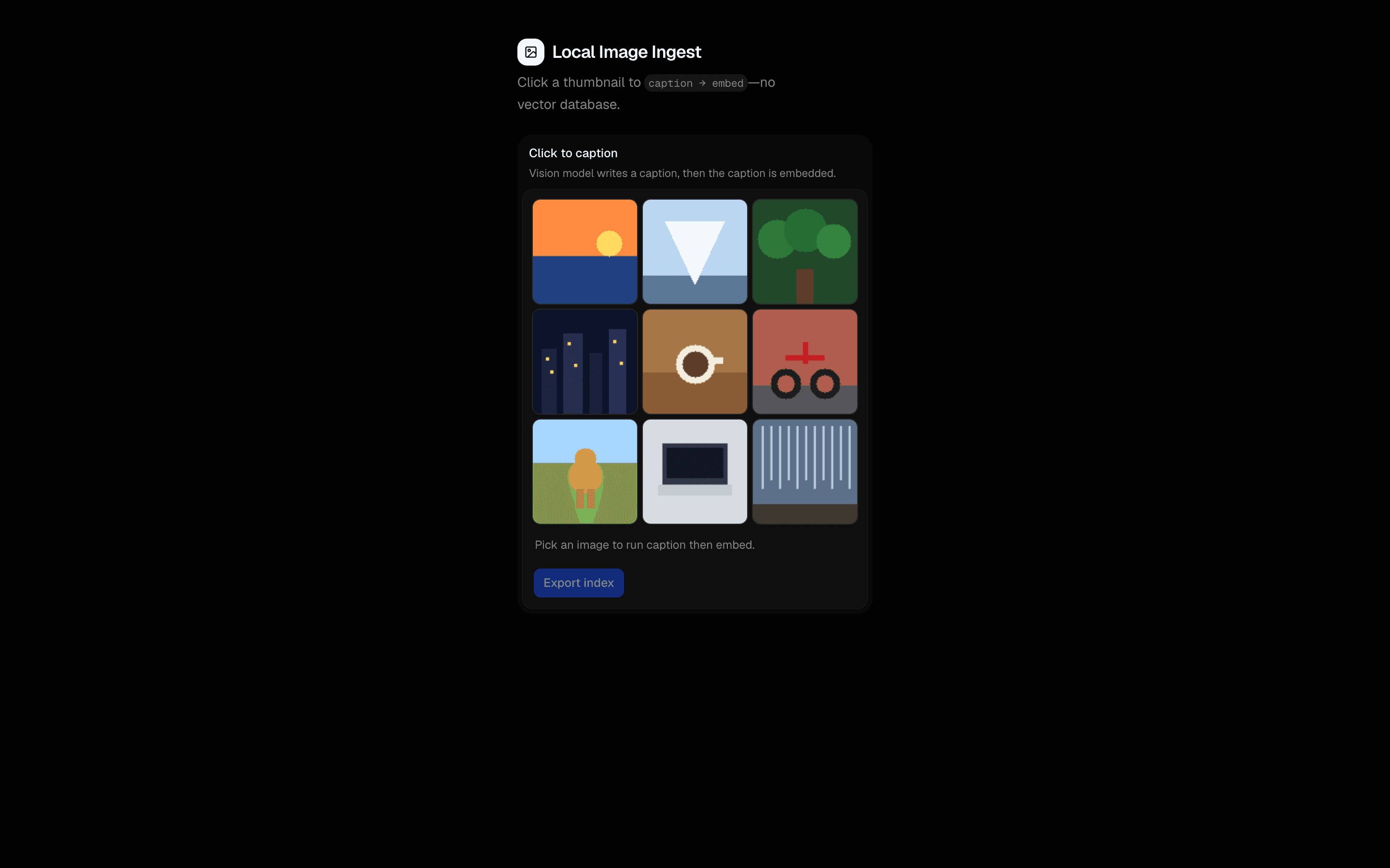 Local Image Ingest preview