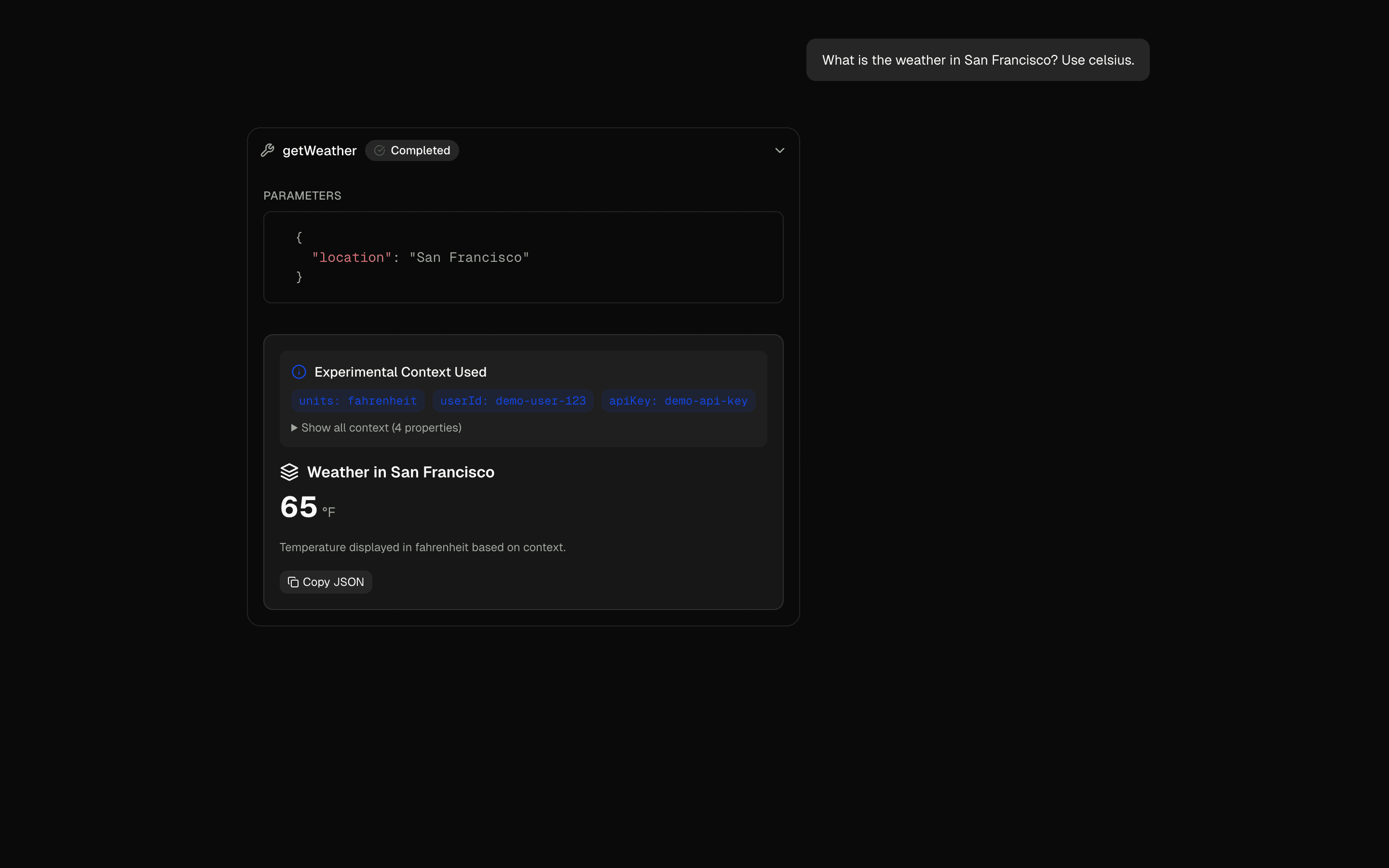 Tool API Context preview