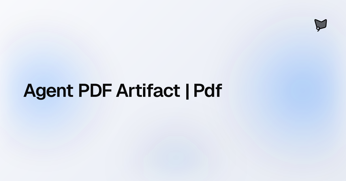 Agent PDF Artifact | Pdf | AI SDK Agents