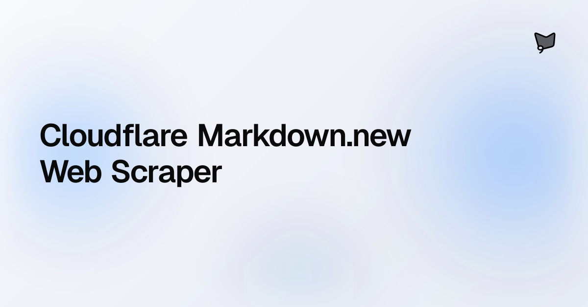 Cloudflare Markdown.new Web Scraper | AI SDK Agents