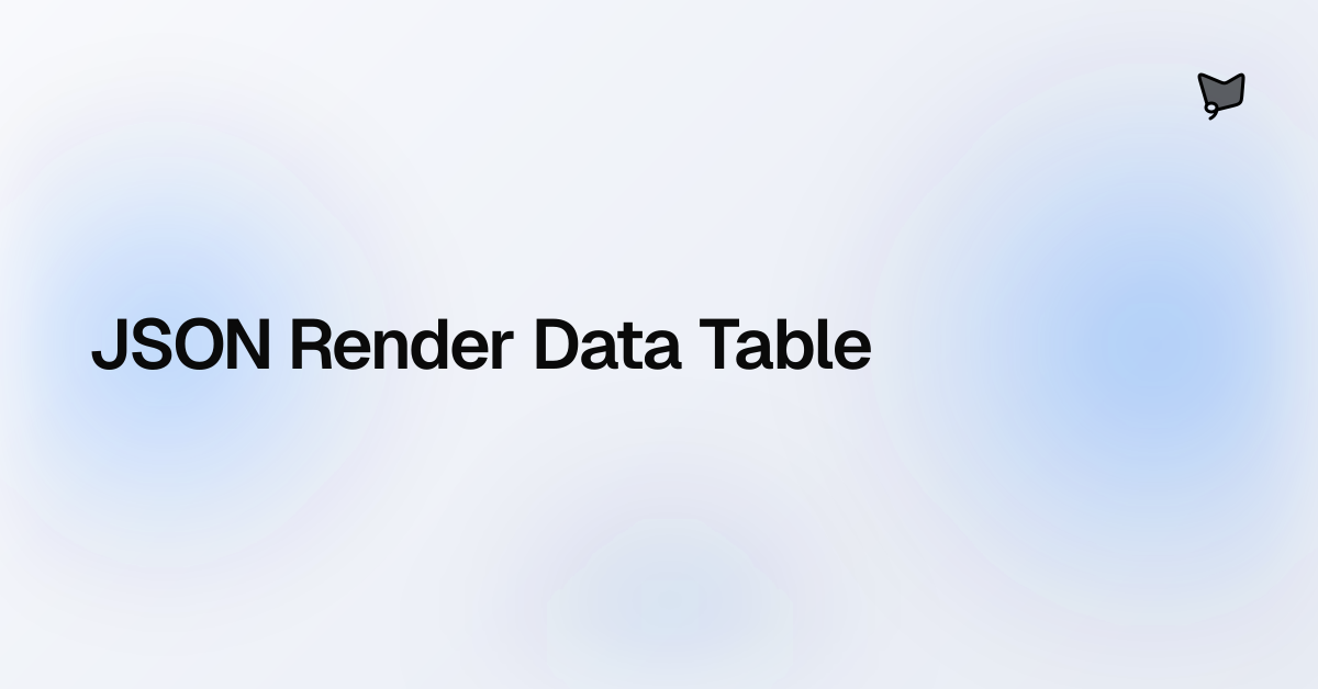 JSON Render Data Table | AI SDK Agents